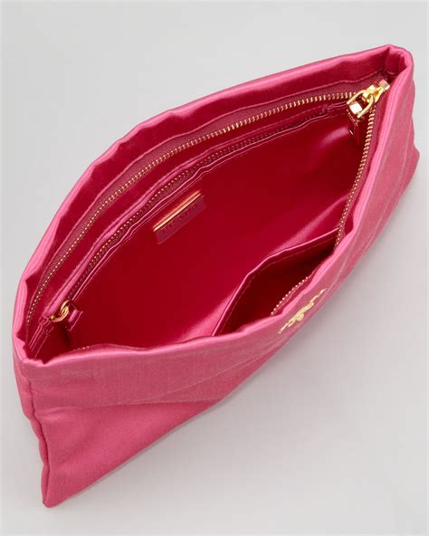 pink prada satin clutch|Prada clutch.